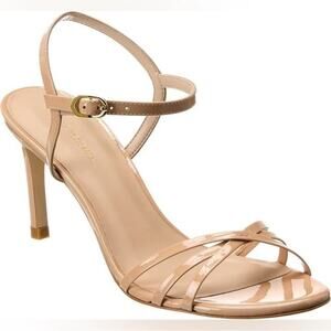Stuart Weitzman Nude Starla 80 Patent Sandal Size 11